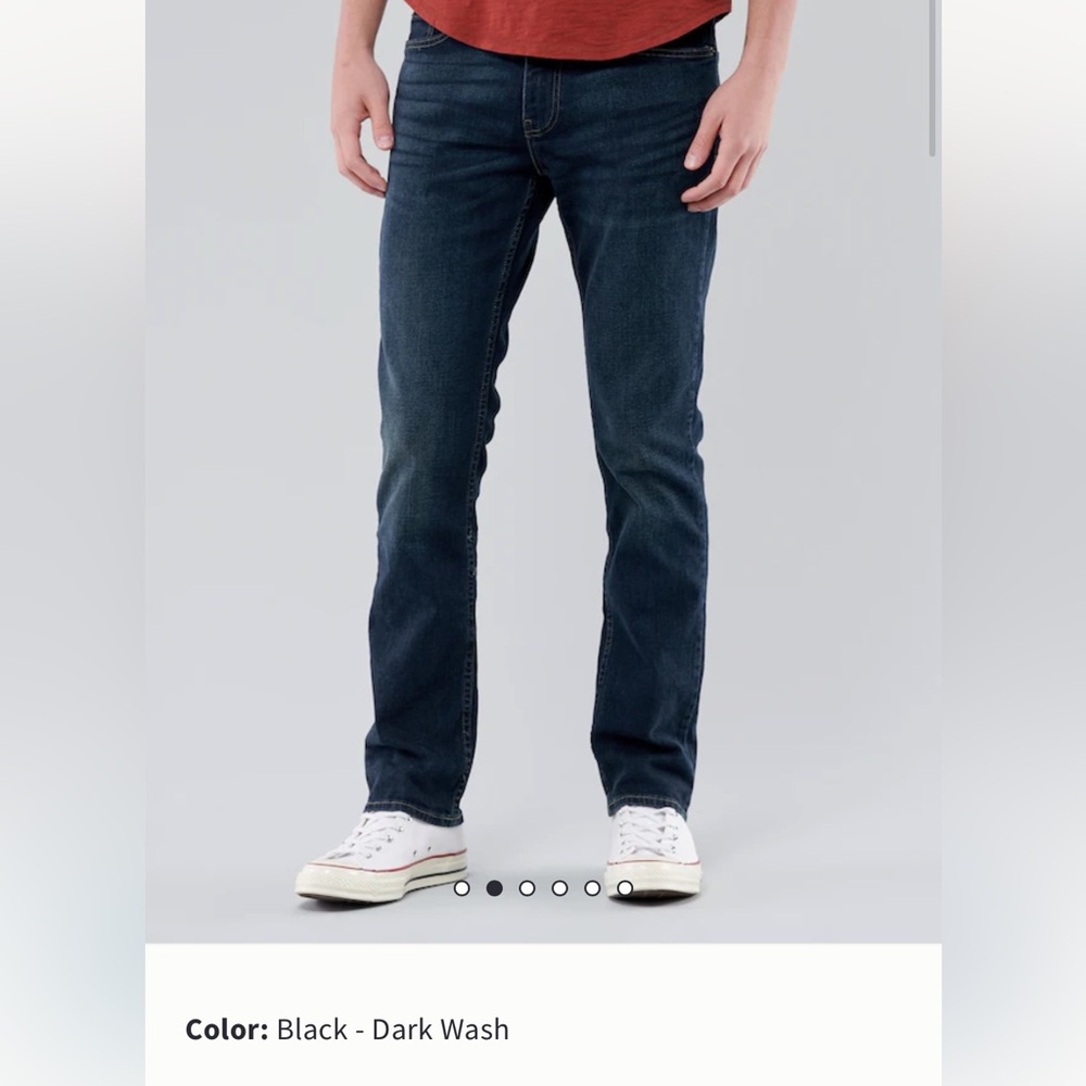 NWT Men's Hollister Dark Wash Jeans 34x30 - Picture 2 of 4